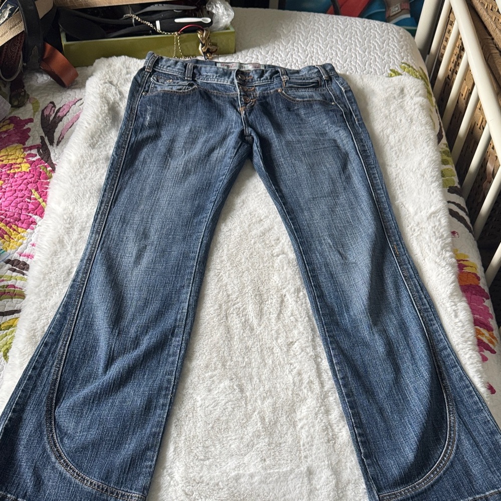 Mossimo Supply Co. Dark Blue Flare Jeans